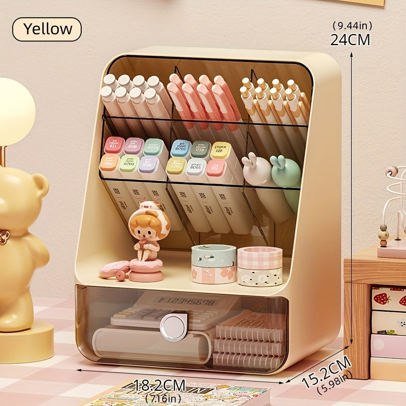 Desk Storage Box Pen Holder Desktop Stationery Storage Home Office Supplies