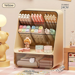 Desktop Pen Holder Desk Stationery Storage Office Box