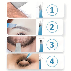 4pcs Stainless Steel Eyebrow Tweezers Set