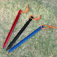 9pcs Aluminum Alloy Nails & Wind Rope Buckles Set with Carry Bag