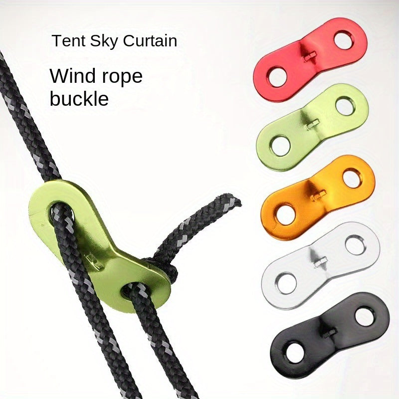 9pcs Aluminum Alloy Nails & Wind Rope Buckles Set with Carry Bag