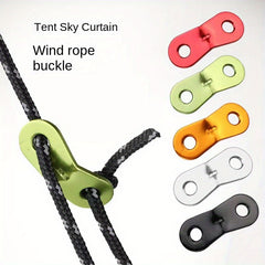 9pcs Aluminum Alloy Nails & Wind Rope Buckles Set with Carry Bag