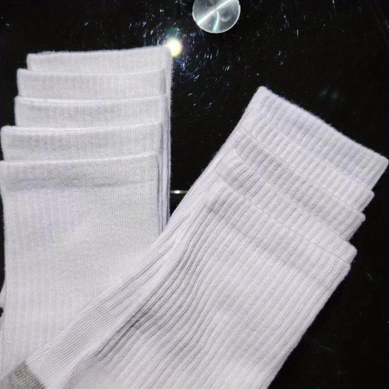 Men's Striped Crew Socks Breathable Comfy Casual Unisex Socks All Seasons