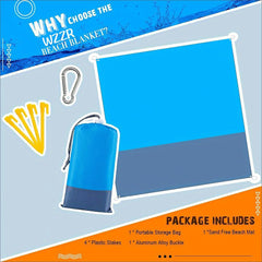 Portable Waterproof Beach Mat Foldable Polyester Picnic Mat
