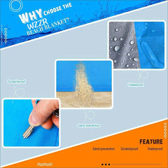 Portable Waterproof Beach Mat Foldable Polyester Picnic Mat