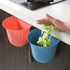 3pcs Wall Mounted Waste Bin with Lid for Office and Bathroom Cabinets