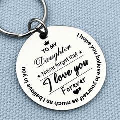 To My Daughter Keychain Pendant - Decorative Car Key Accessory