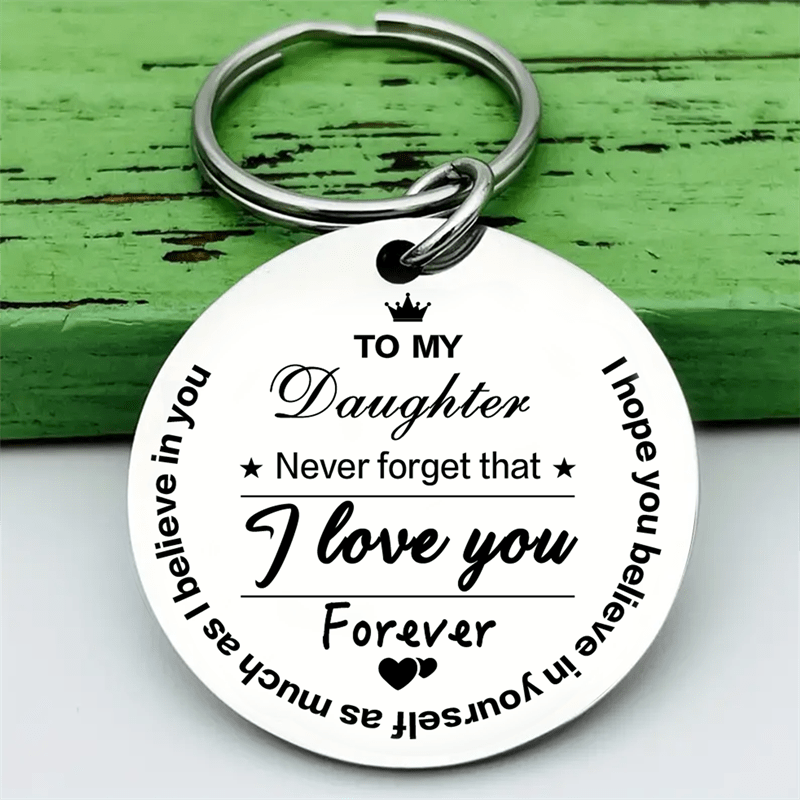 To My Daughter Keychain Pendant - Decorative Car Key Accessory