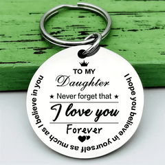 To My Daughter Keychain Pendant - Decorative Car Key Accessory