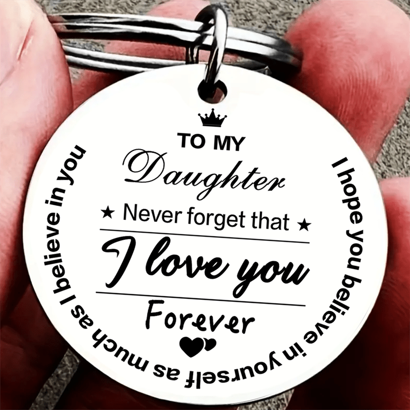 To My Daughter Keychain Pendant - Decorative Car Key Accessory
