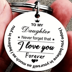 To My Daughter Keychain Pendant - Decorative Car Key Accessory