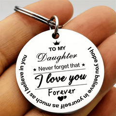 To My Daughter Keychain Pendant - Decorative Car Key Accessory