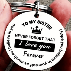 Sister Keychain Pendant - Creative Decoration for Car Keys Backpacks Wallets