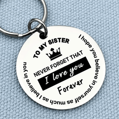 Sister Keychain Pendant - Creative Decoration for Car Keys Backpacks Wallets