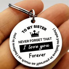 Sister Keychain Pendant - Creative Decoration for Car Keys Backpacks Wallets