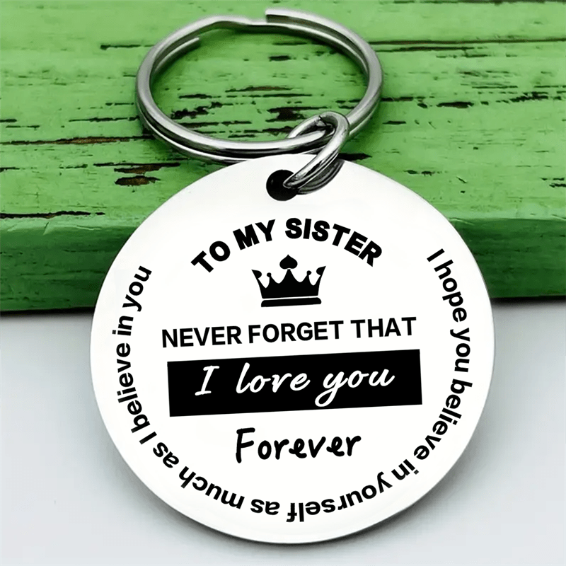 Sister Keychain Pendant - Creative Decoration for Car Keys Backpacks Wallets