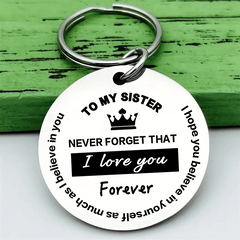 Sister Keychain Pendant - Creative Decoration for Car Keys Backpacks Wallets