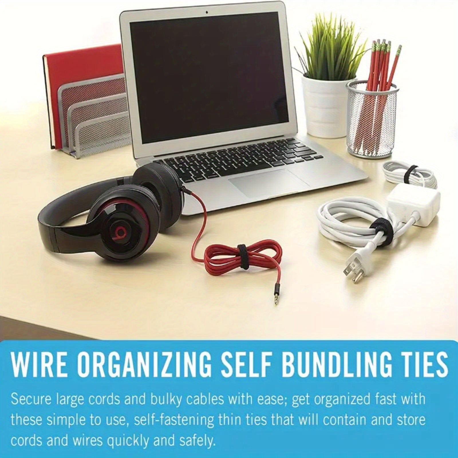 50pcs Reusable Cable Ties Cord Organization Straps Wire Management