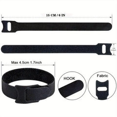 50pcs Reusable Cable Ties Cord Organization Straps Wire Management