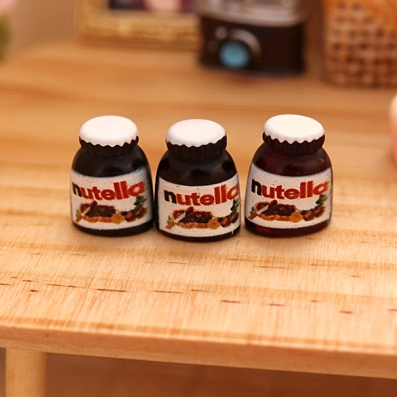 3pcs 1:12 Dollhouse Chocolate Sauce Models for Kitchen Decor