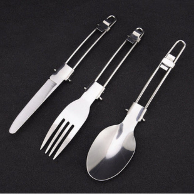 Pure Titanium Folding Tableware for Outdoor Camping Picnic