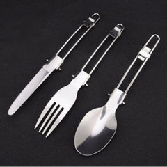 Pure Titanium Folding Tableware for Outdoor Camping Picnic