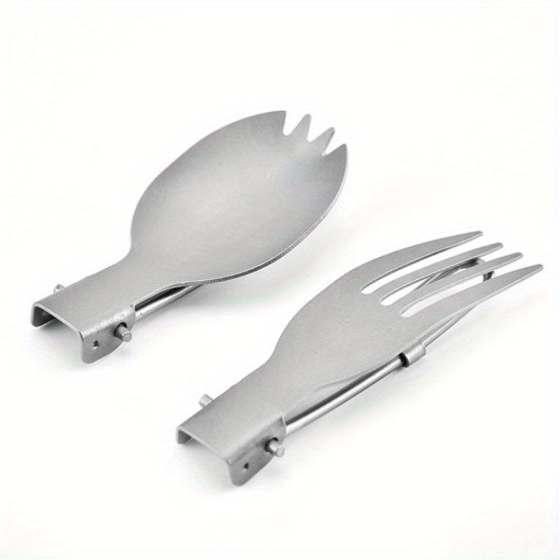 Pure Titanium Folding Tableware for Outdoor Camping Picnic
