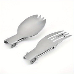 Pure Titanium Folding Tableware for Outdoor Camping Picnic