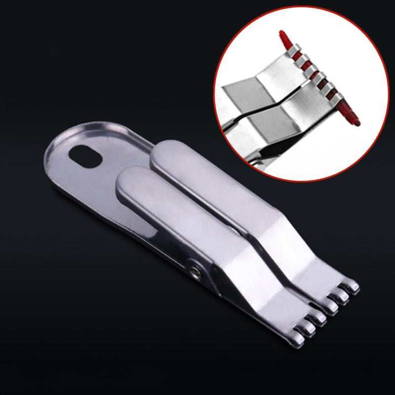 1pc Stainless Steel Red Worm Clip Live Bait Clip Fishing Tackle