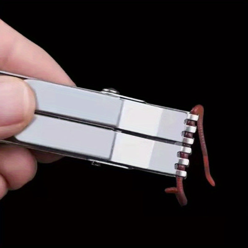 1pc Stainless Steel Red Worm Clip Live Bait Clip Fishing Tackle