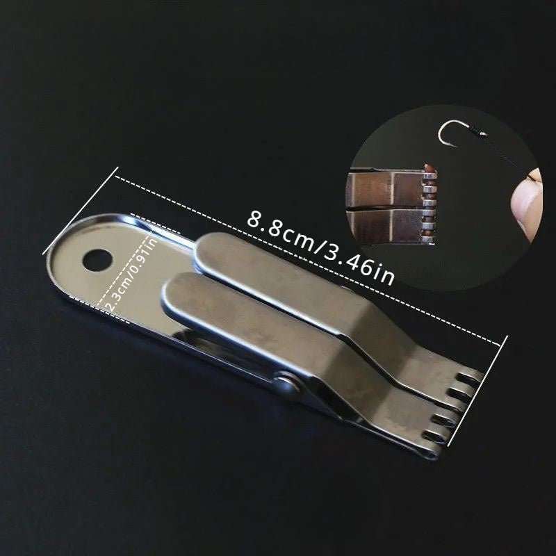 1pc Stainless Steel Red Worm Clip Live Bait Clip Fishing Tackle