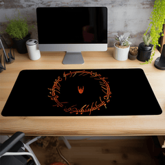 Red Ring Large Gaming Mouse Pad Desk Mat Non Slip Rubber Base