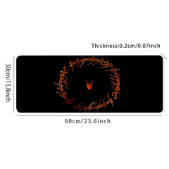 Red Ring Large Gaming Mouse Pad Desk Mat Non Slip Rubber Base
