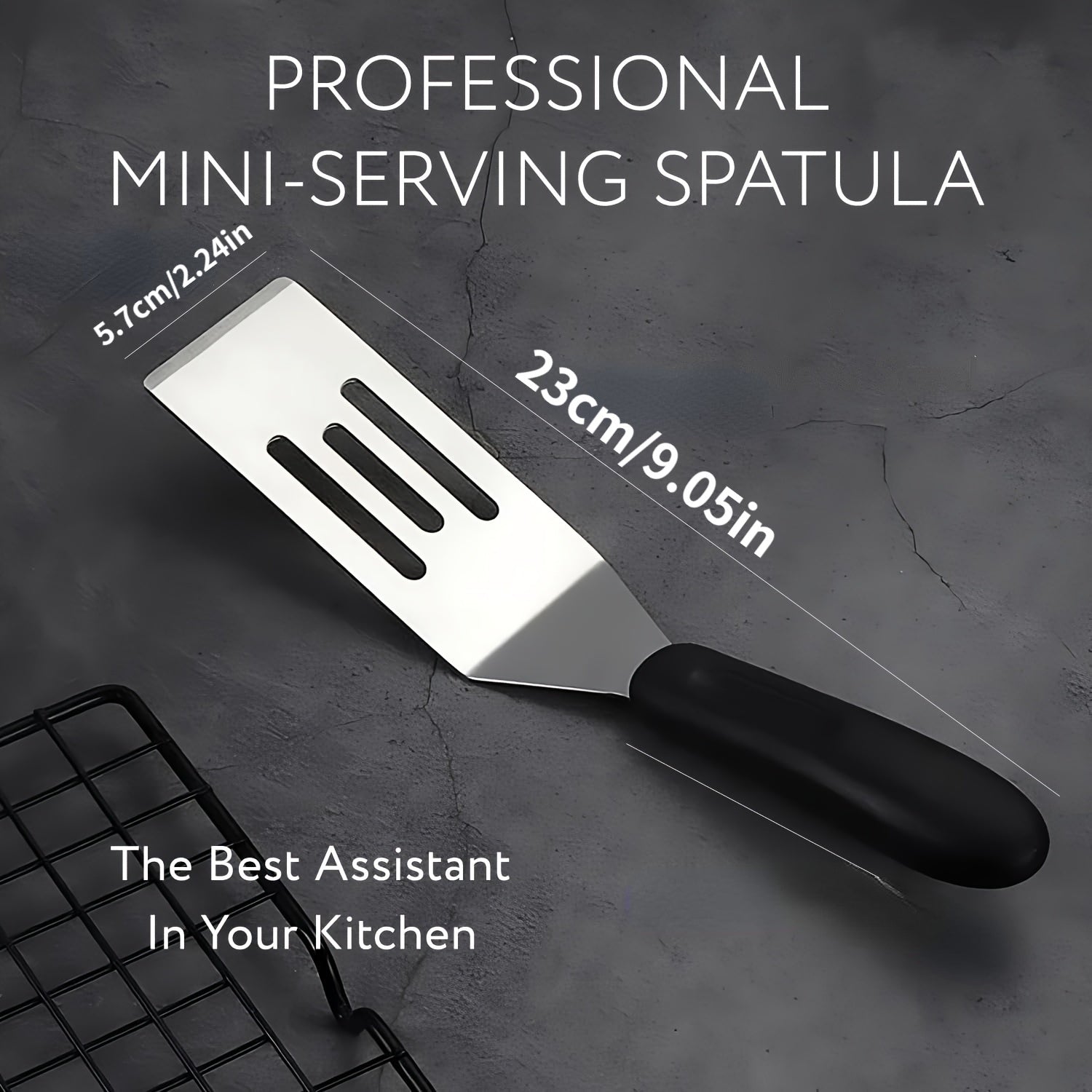 Mini Stainless Steel Spatula for Cooking Brownie, Cookie, Lasagna, Pie