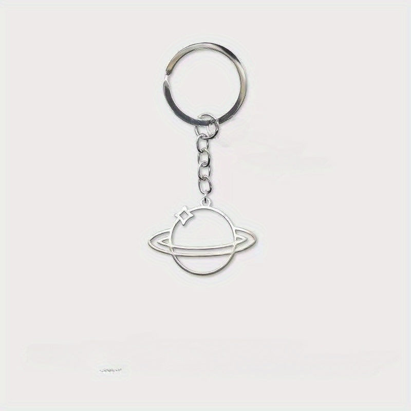 Zinc Alloy Planet Keychain Galaxy Charms Backpack Decoration