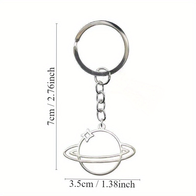Zinc Alloy Planet Keychain Galaxy Charms Backpack Decoration