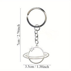 Zinc Alloy Planet Keychain Galaxy Charms Backpack Decoration
