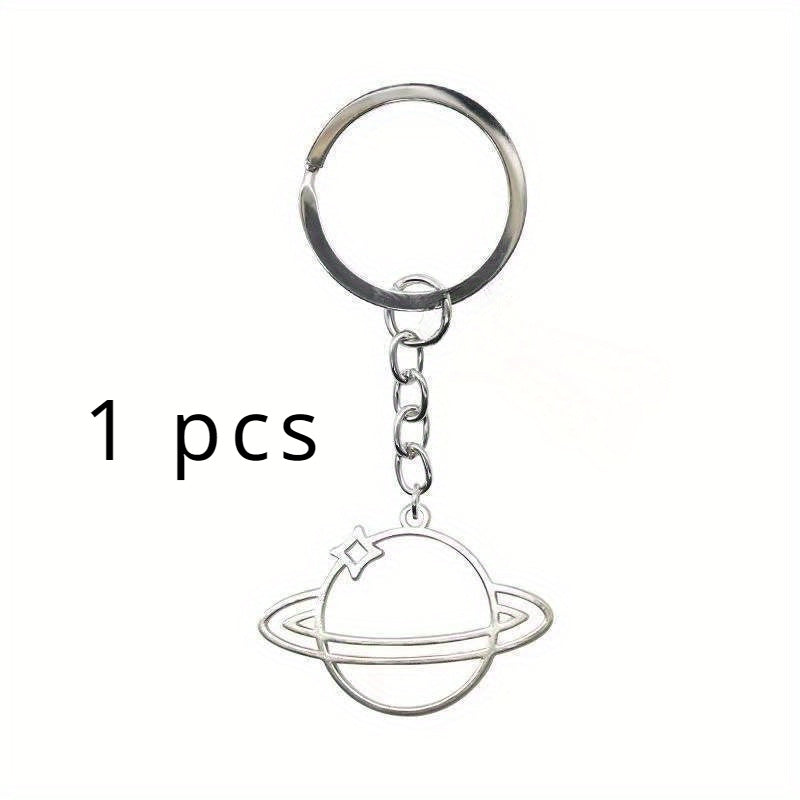 Zinc Alloy Planet Keychain Galaxy Charms Backpack Decoration
