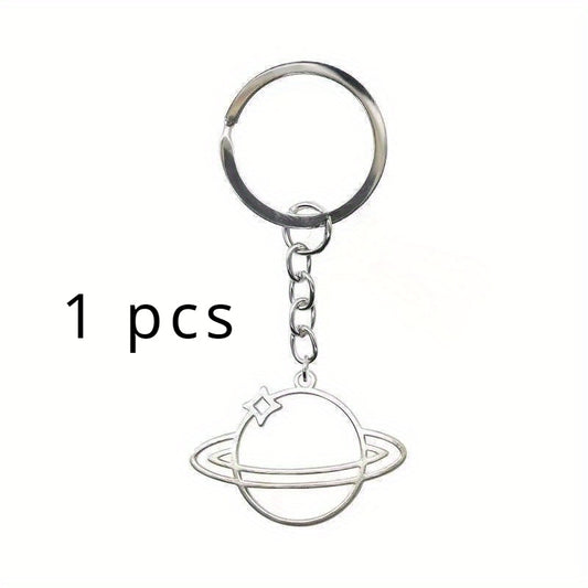 Zinc Alloy Planet Keychain Galaxy Charms Backpack Decoration