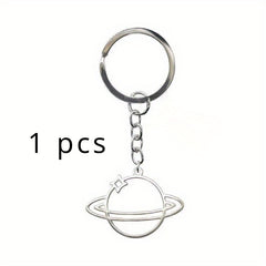 Zinc Alloy Planet Keychain Galaxy Charms Backpack Decoration