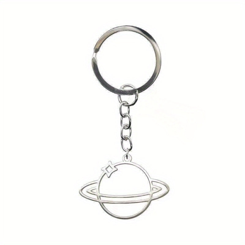 Zinc Alloy Planet Keychain Galaxy Charms Backpack Decoration