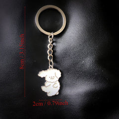 Metal Dog Keychain Cartoon Pendant