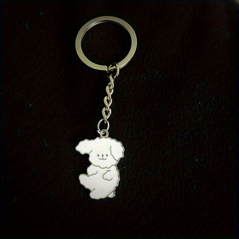 Metal Dog Keychain Cartoon Pendant