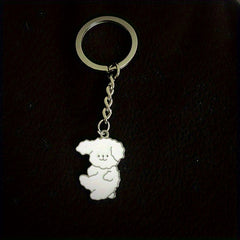 Metal Dog Keychain Cartoon Pendant