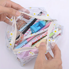PVC Waterproof Toiletry Bag Chrysanthemum Small Fresh