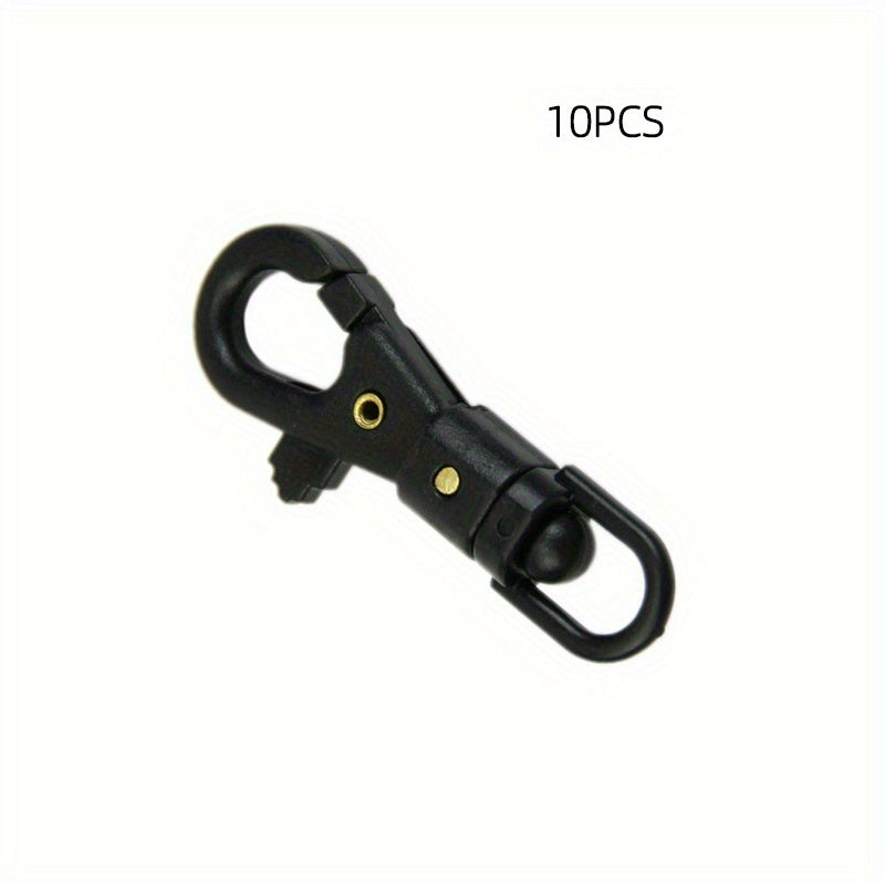 10pcs Light Steel Quick Hook Mini Rotating Buckles Backpack Accessories