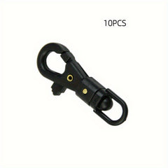 10pcs Light Steel Quick Hook Mini Rotating Buckles Backpack Accessories