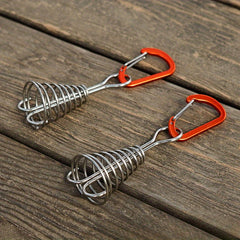Aluminium Tent Nails with Carabiner - Outdoor Camping Tent Pegs