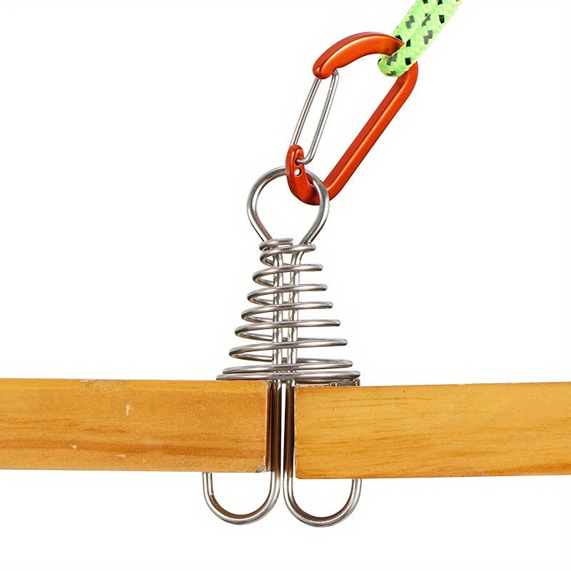 Aluminium Tent Nails with Carabiner - Outdoor Camping Tent Pegs