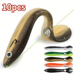 10pcs Soft Jigging Bait Swimbait for Bass Trout Pike Fishing